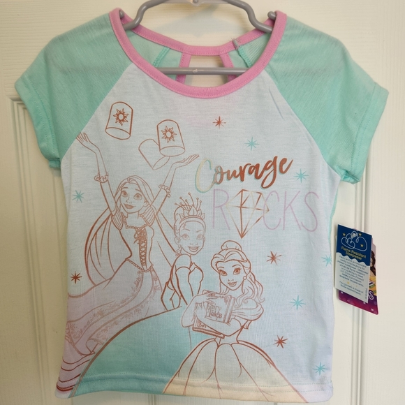NWT Disney Princess short sleeve pajama top, size 4 - Picture 1 of 4